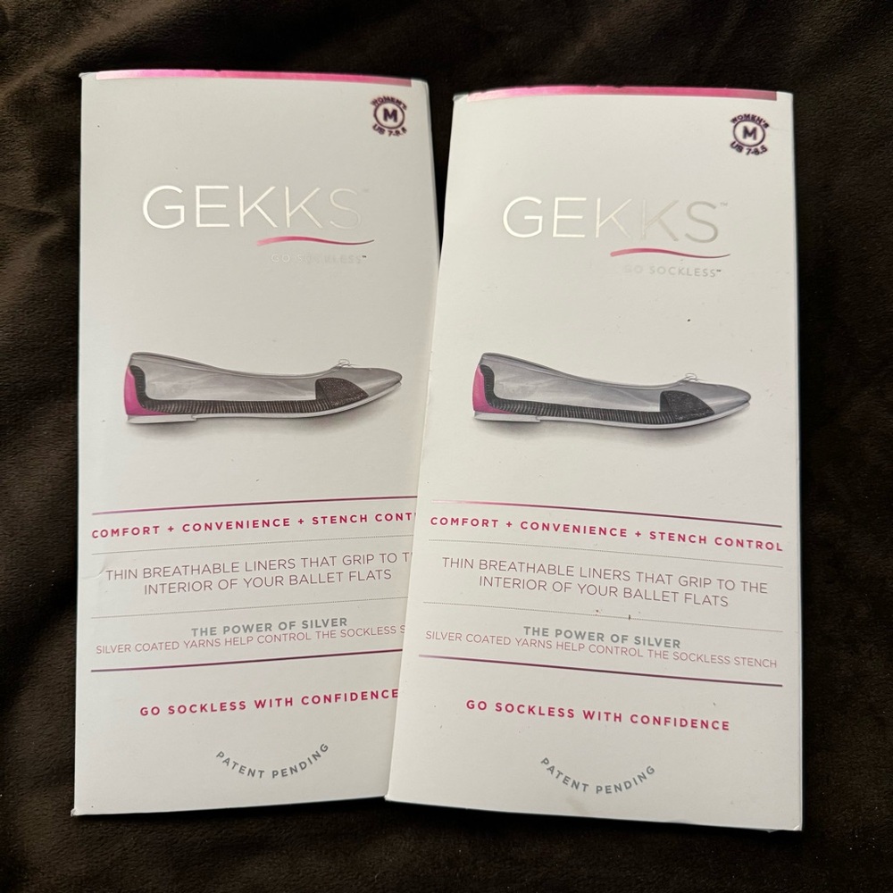 NWT Gekks Black Ballet Flats Shoe Insoles - Size Medium/ 7 - 8.5 - Still in box